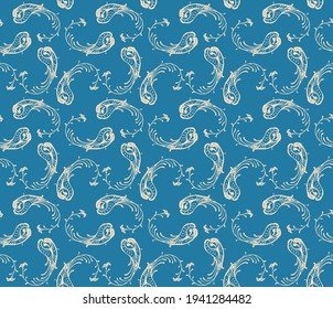 Oriental vector damask pattern. Talavera pottery. Azulejos portugal. Turkish ornament. Spanish porcelain. Ceramic tableware, folk print. Ethnic background. Mediterranean wallpaper.  Talavera pottery.