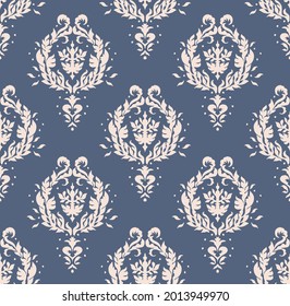 Oriental vector damask pattern. Talavera pottery. Azulejos portugal. Turkish ornament. Spanish porcelain. Ceramic tableware, folk print. Ethnic background. Mediterranean wallpaper.  Talavera pottery.