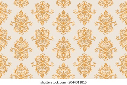 Oriental vector damask pattern. Talavera pottery. Azulejos portugal. Turkish ornament. Spanish porcelain. Ceramic tableware, folk print. Ethnic background. Mediterranean wallpaper.  Talavera pottery.
