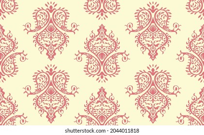 Oriental vector damask pattern. Talavera pottery. Azulejos portugal. Turkish ornament. Spanish porcelain. Ceramic tableware, folk print. Ethnic background. Mediterranean wallpaper.  Talavera pottery.