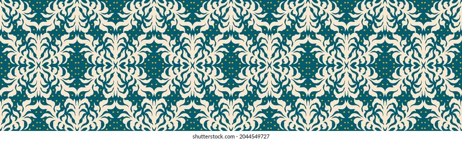 Oriental vector damask pattern. Talavera pottery. Azulejos portugal. Turkish ornament. Spanish porcelain. Ceramic tableware, folk print. Ethnic background. Mediterranean wallpaper. Talavera pottery.