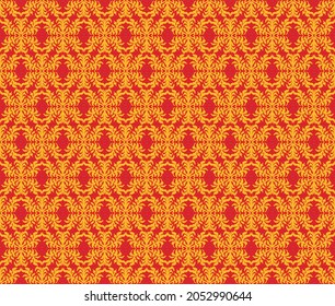 Patrón de damasco vector oriental. Cerámica de Talavera. Azulejos portugal. Ornamento turco. Porcelana española. Vajilla de cerámica, impresión folclórica. Origen étnico. Papel de pared mediterráneo. Cerámica de Talavera.