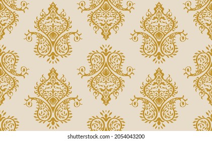 Patrón de damasco vector oriental. Cerámica de Talavera. Azulejos portugal. Ornamento turco. Porcelana española. Vajilla de cerámica, impresión folclórica. Origen étnico. Papel de pared mediterráneo.  Cerámica de Talavera.