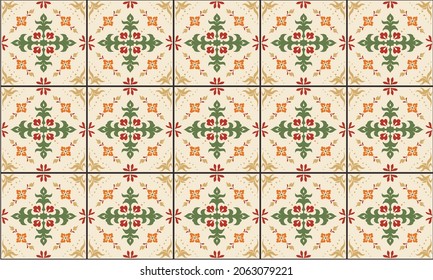 Oriental vector damask pattern. Talavera pottery. Azulejos portugal. Turkish ornament. Spanish porcelain. Ceramic tableware, folk print. Ethnic background. Mediterranean wallpaper. Talavera pottery.