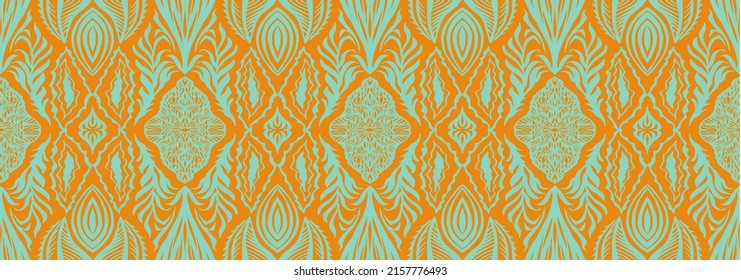 Oriental vector damask pattern. Talavera pottery. Azulejos portugal. Turkish ornament. Spanish porcelain. Ceramic tableware, folk print. Ethnic background. Mediterranean wallpaper. Talavera pottery.