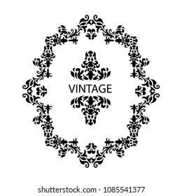 Oriental vector damask patterns for greeting cards and wedding invitations.