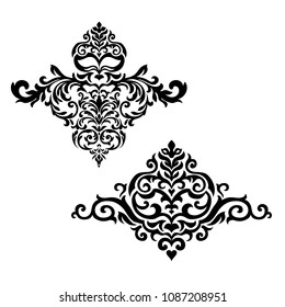 Oriental vector damask patterns for greeting cards and wedding invitations, photos.