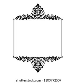 Oriental vector damask patterns for greeting cards and wedding invitations.
