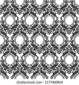Oriental vector damask patterns for greeting cards and wedding invitations.