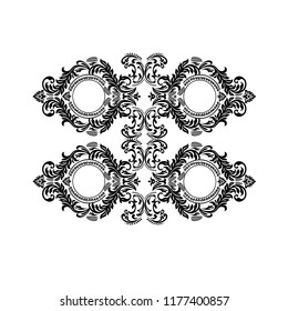 Oriental vector damask patterns for greeting cards and wedding invitations.