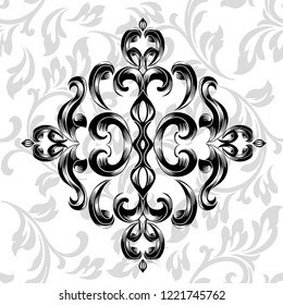 Oriental vector damask patterns for greeting cards and wedding invitations.