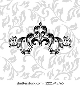 Oriental vector damask patterns for greeting cards and wedding invitations.