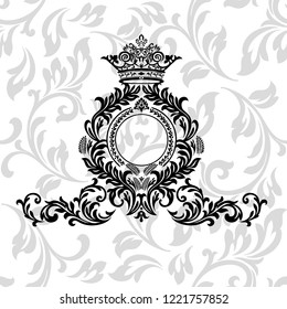 Oriental vector damask patterns for greeting cards and wedding invitations.