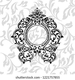 Oriental vector damask patterns for greeting cards and wedding invitations.