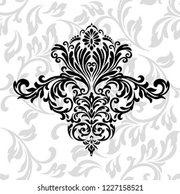 Oriental vector damask patterns for greeting cards and wedding invitations.