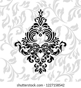 Oriental vector damask patterns for greeting cards and wedding invitations.