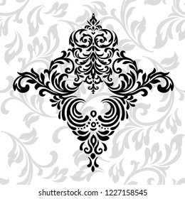 Oriental vector damask patterns for greeting cards and wedding invitations.