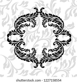 Oriental vector damask patterns for greeting cards and wedding invitations.