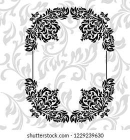 Oriental vector damask patterns for greeting cards and wedding invitations.
