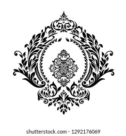 Oriental vector damask patterns for greeting cards and wedding invitations.
