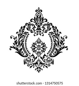 Oriental vector damask patterns for greeting cards and wedding invitations.