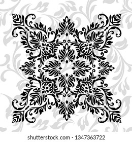 Oriental vector damask patterns for greeting cards and wedding invitations.
