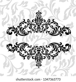 Oriental vector damask patterns for greeting cards and wedding invitations.