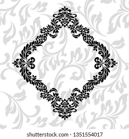 Oriental vector damask patterns for greeting cards and wedding invitations.