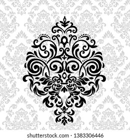 Oriental vector damask patterns for greeting cards and wedding invitations.