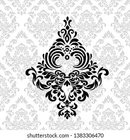 Oriental vector damask patterns for greeting cards and wedding invitations.
