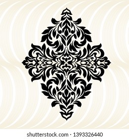Oriental vector damask patterns for greeting cards and wedding invitations.