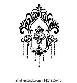 Oriental vector damask patterns for greeting cards and wedding invitations
