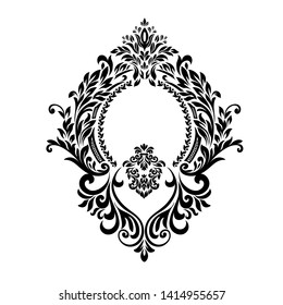 Oriental vector damask patterns for greeting cards and wedding invitations