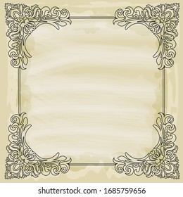 Oriental vector damask patterns for greeting cards and wedding invitations.