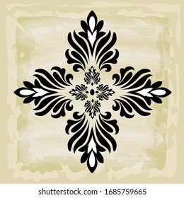 Oriental vector damask patterns for greeting cards and wedding invitations.