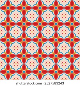 Oriental vector damask seamless pattern. Talavera flower pottery. Azulejos portugal. Turkish ornament. Spanish porcelain. Ceramic tableware, folk print