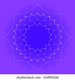 Oriental vector mandala.
Floral Mandala. Intertwined patterns on a purple background.