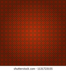 Oriental vector ornament in brown, orange and red colors. Colorful ethnic seamless background pattern in the style of ceramic tiles.