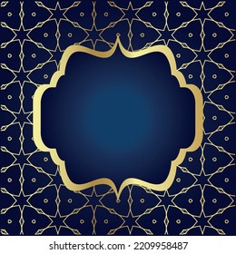 Orientalische Vektorschmuck für die Dekoration verschiedener Designs, Broschüren und Banner. Blaue Majolika wird als Rahmen verwendet,
abstraktes Rahmenmuster, Hintergrunddesign mit Rahmen,