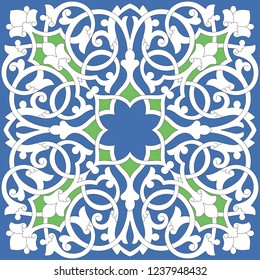 Oriental vector ornament, used for decoration of frames and borders, black and white, and monotonous. Useful content for printing and for designers.