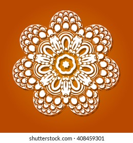 Oriental vector pattern with arabesque and floral elements. Traditional ornament. Vector illustration