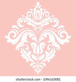 Oriental vector pattern with arabesques and floral elements. Traditional classic ornament. Vintage pattern with arabesques