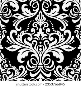 Oriental vector pattern with arabesques and floral elements. Vintage decorative elements. Turkish, Indian, Islam, Arabic motif.