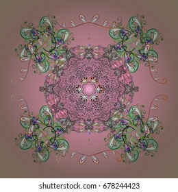 Oriental vector pattern with arabesques and floral elements. Traditional classic ornament. Vintage pattern with arabesques.