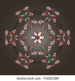 Oriental vector pattern with arabesques and floral elements. Traditional classic ornament. Vintage pattern with arabesques.