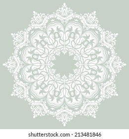 Oriental vector pattern with damask, arabesque and floral elements. Abstract background