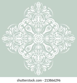 Oriental vector pattern with damask, arabesque and floral elements. Abstract background
