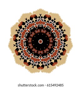 Oriental vector. Round decorative ornament mandala. Yoga logo, background for poster.