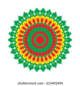 Oriental vector. Round decorative ornament mandala. Yoga logo, background for poster.