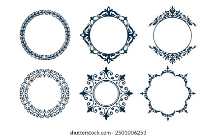 Orientalischer, runder Vektorrahmen mit Arabesken und floralen Elementen.Blumenfeiner Rahmen.Grußkarte mit Platz für Text.Dekorativer Rahmen Eleganter Kreis-Satz Ornament runder Rahmen.eps

Große Vorschau anzeigen
Entf